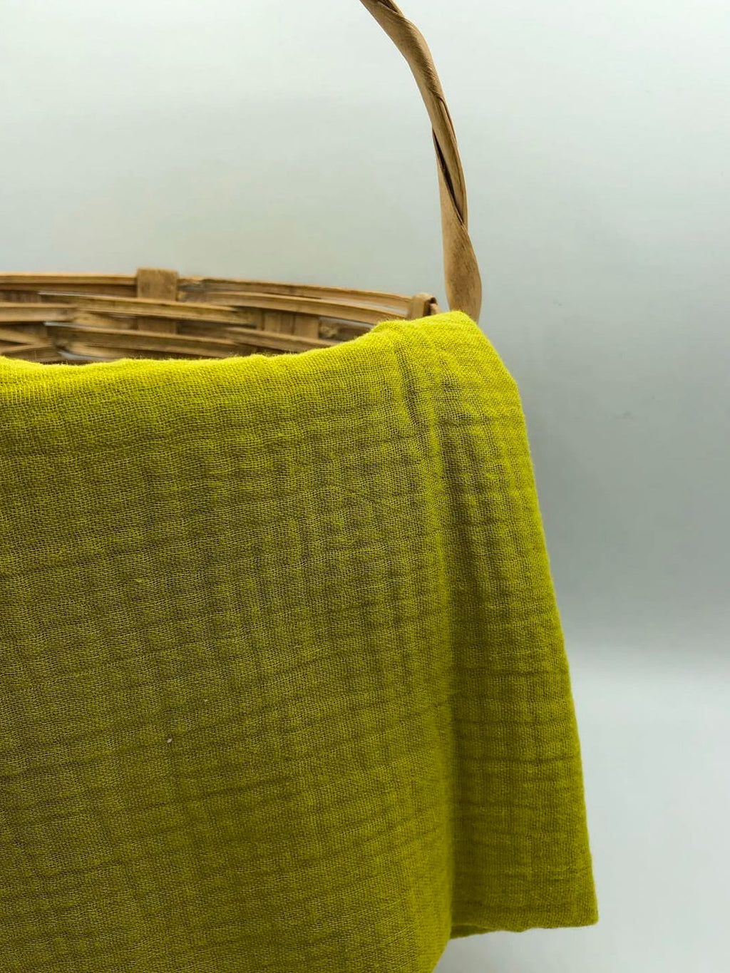 Double Gauze Muslin Fabric in Chartreuse - 57" wide, sold by the yard
