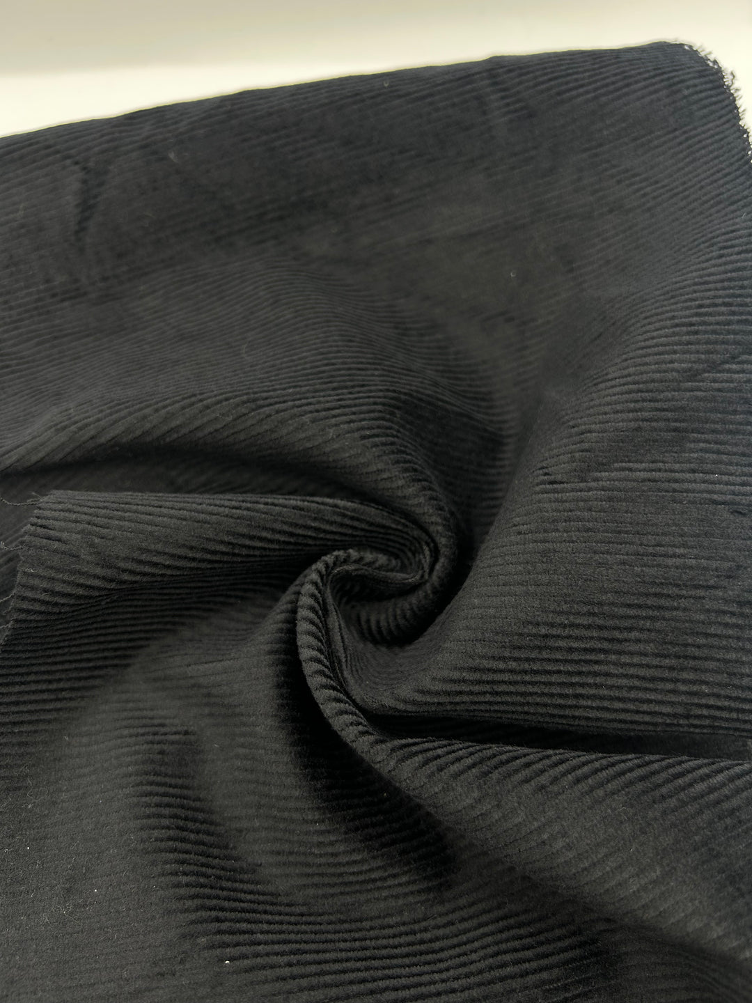 Corduroy Fabric in Black - 57" wide, sold by the yard