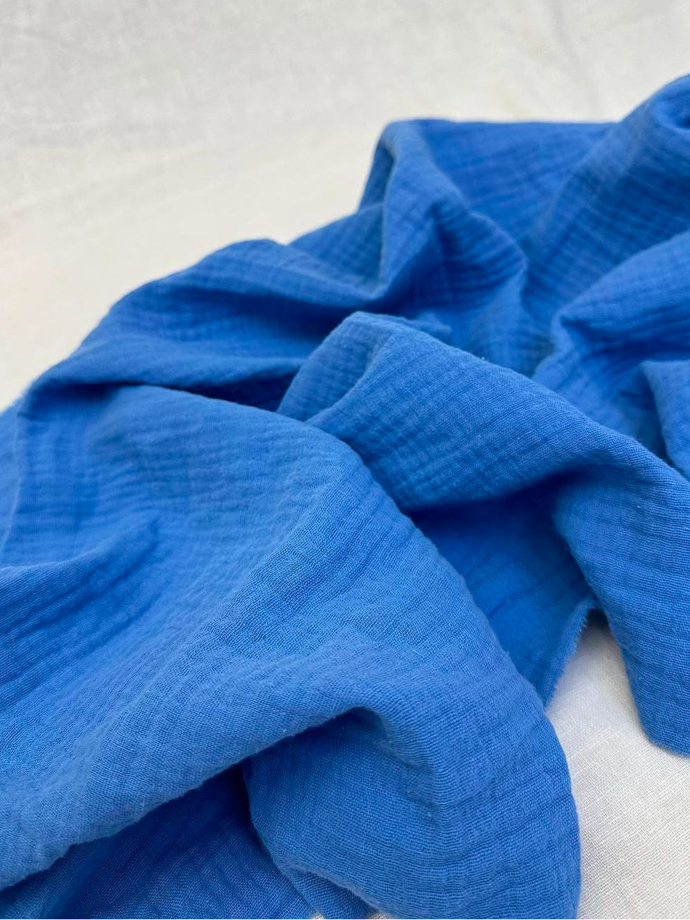 Double Gauze Muslin Fabric in Saxe Blue - 57" wide, sold by the yard