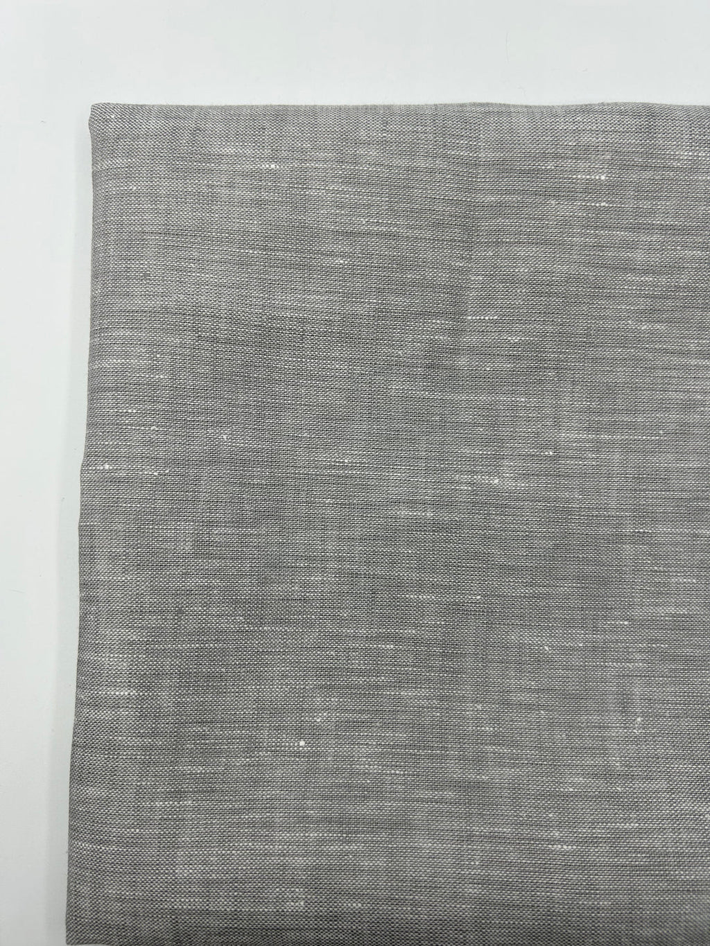 100% Linen Fabric in Grey Melange - 57" wide, sold by the yard