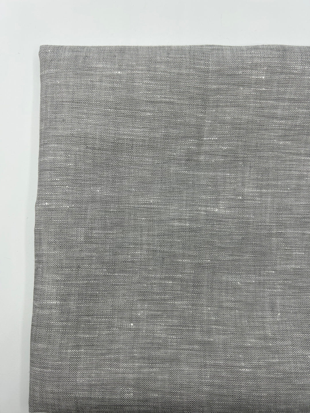 100% Linen Fabric in Grey Melange - 57" wide, sold by the yard