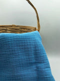 Double Gauze Muslin Fabric in Indigo - 57" wide, sold by the yard