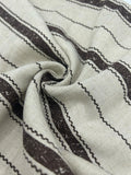 Viscose Linen Fabric in Textured Black Stripe - 57" wide, sold by the yard