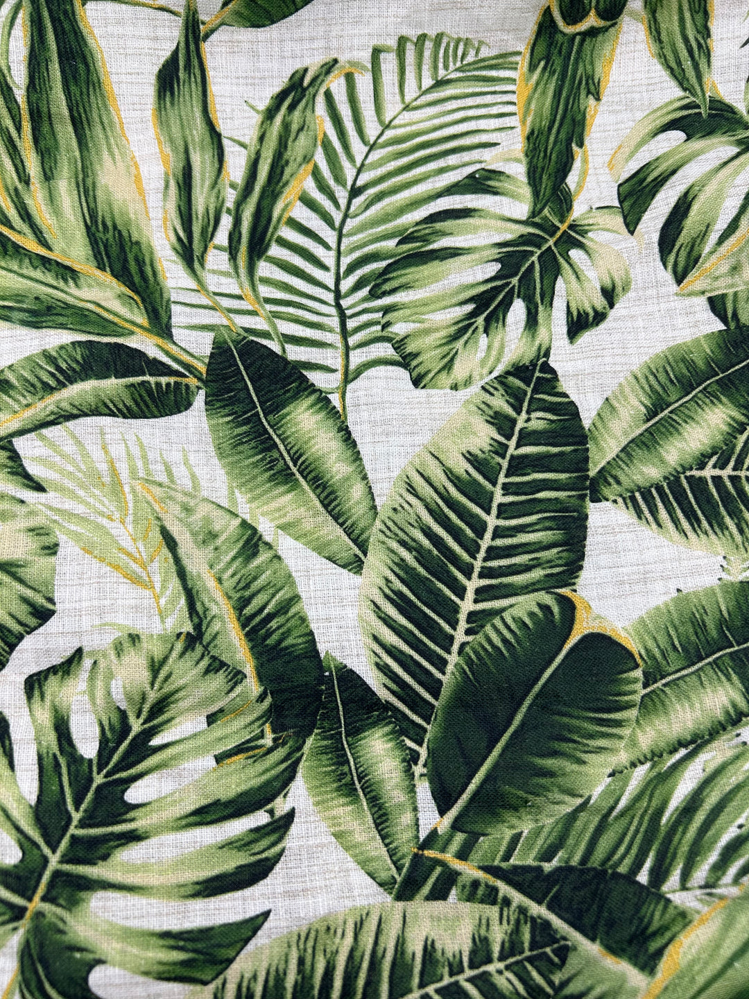 Printed 100% Linen Fabric in Palm Grove - 57" wide, sold by the yard