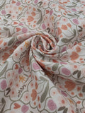 Printed Cotton Linen Fabric in Spring Folk - 57" wide, sold by the yard