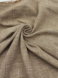 Cotton Linen Fabric in Glen Check - 57" wide, sold by the yard