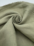 100% Linen Fabric in Almond Green - 57" wide, sold by the yard