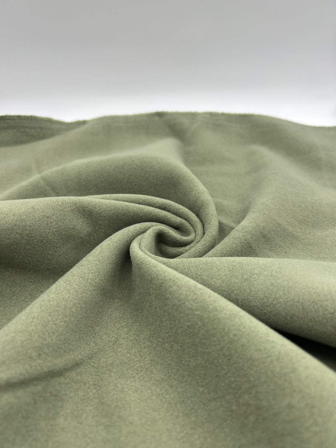 Wool-Blend Coating Fabric in Almond Green - 59" wide, sold by the yard