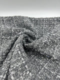 Bouclé Tweed Fabric in Charcoal - 59" wide, sold by the yard