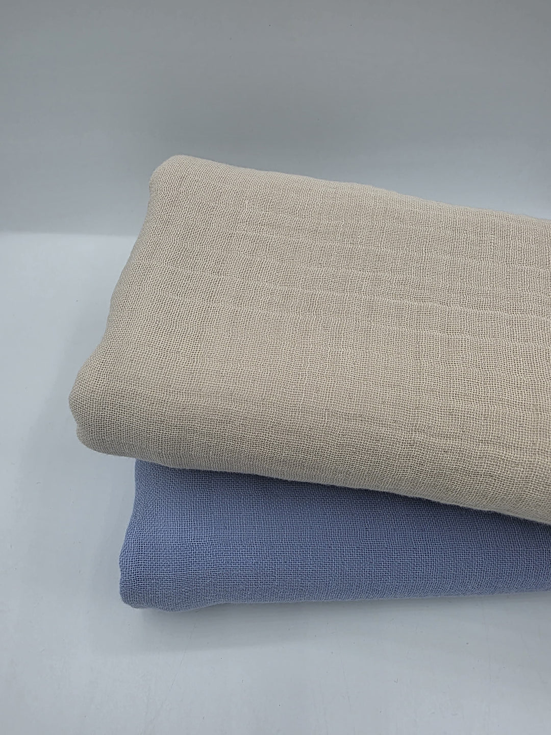 4-Layer Muslin Fabric in Cream - 57" wide, sold by the yard