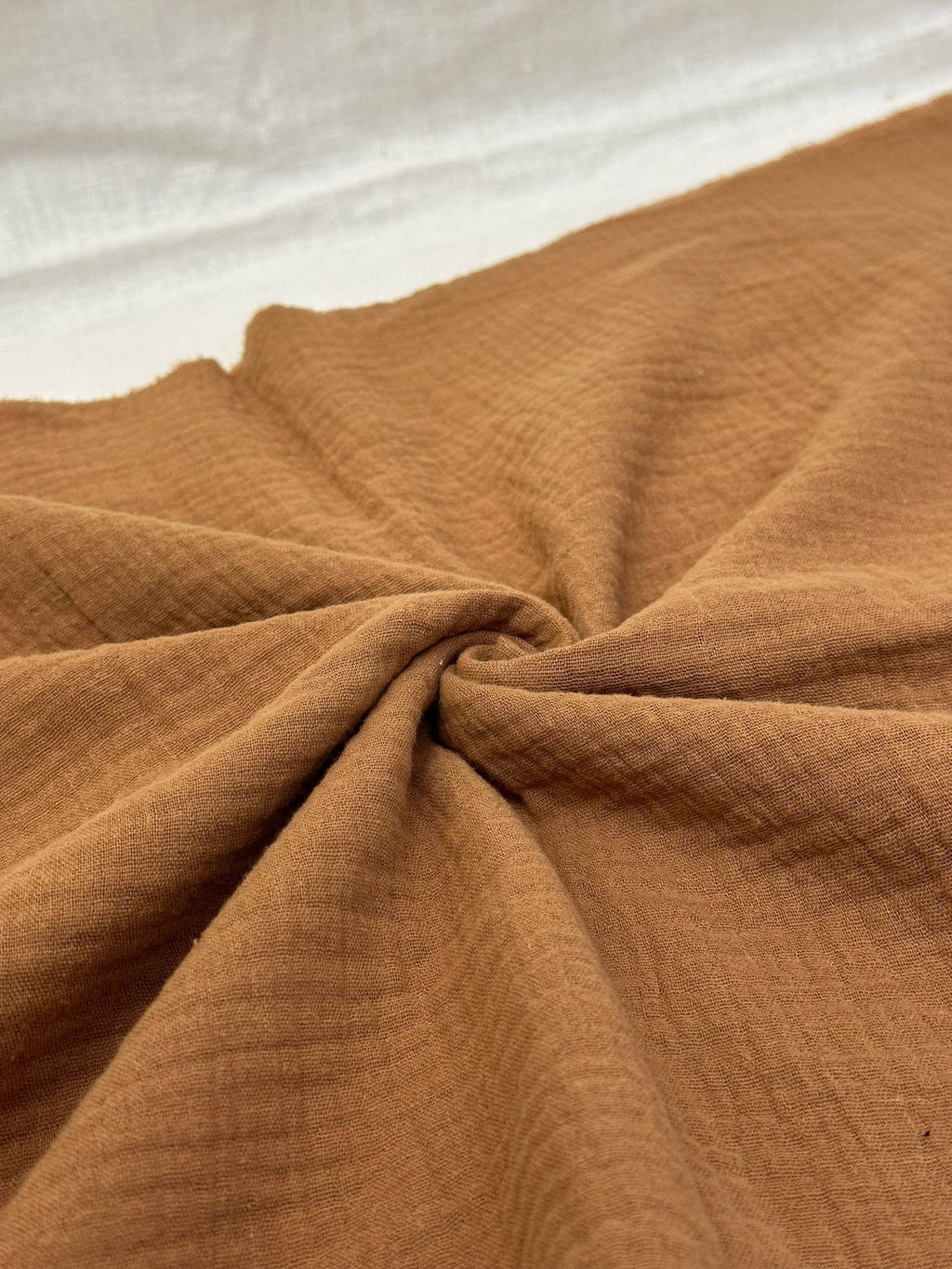 Double Gauze Muslin Fabric in Camel - 57" wide, sold by the yard