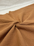 Double Gauze Muslin Fabric in Camel - 57" wide, sold by the yard