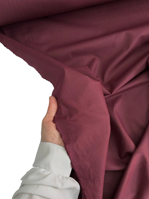 100% Cotton Poplin Fabric - Burgundy