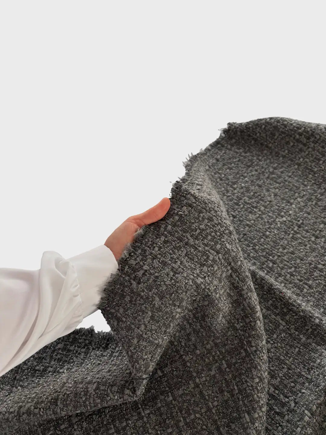 Premium Boucle Chanel Tweed Fabric - Anthracite