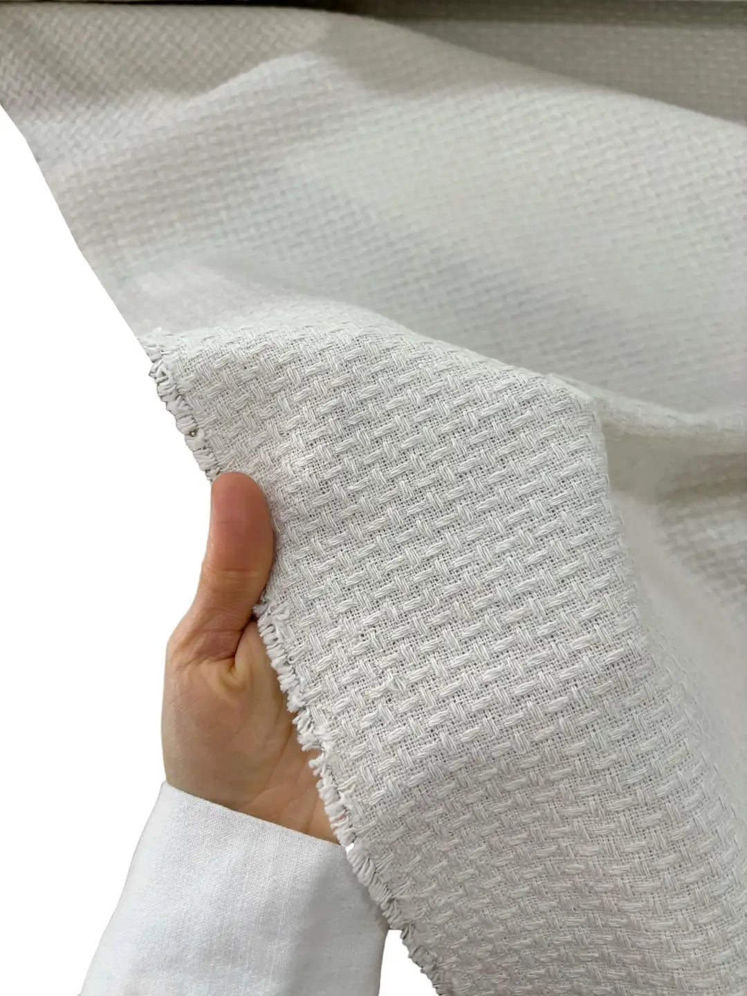 Boucle Chanel Tweed Fabric - Ecru