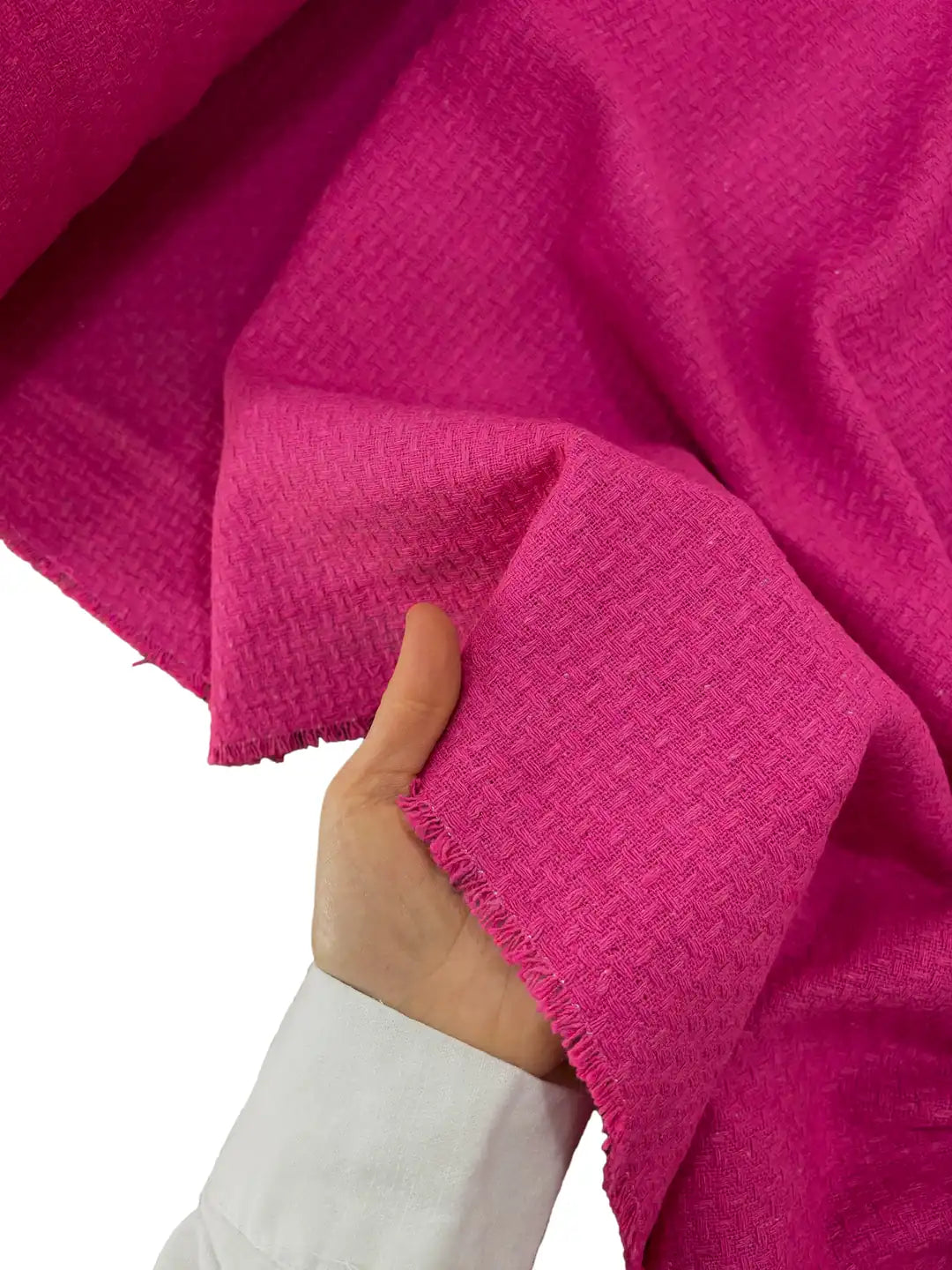 Boucle Chanel Tweed Fabric - Fuchsia