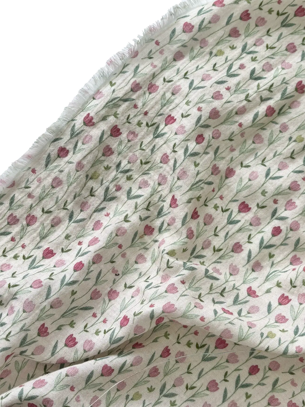100% Cotton Crinkled Tulip Pattern Muslin Fabric