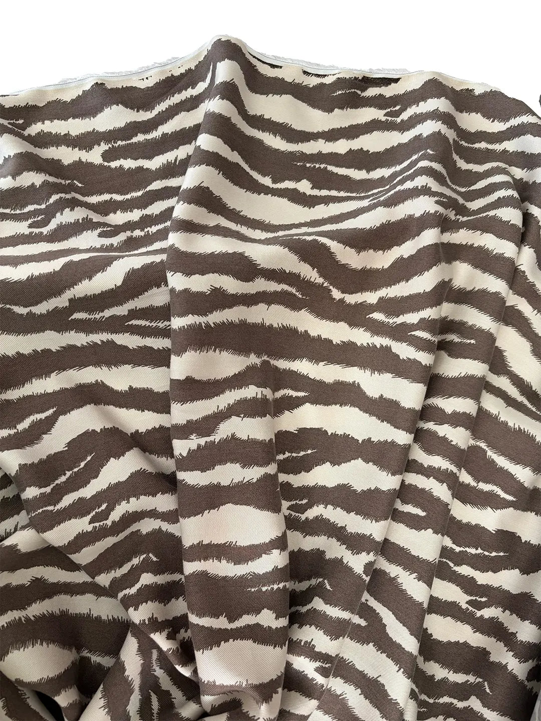 100% Tencel Zebra Print Fabric - Mink