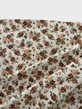 Duck Fabric - Floral Pattern Coffee