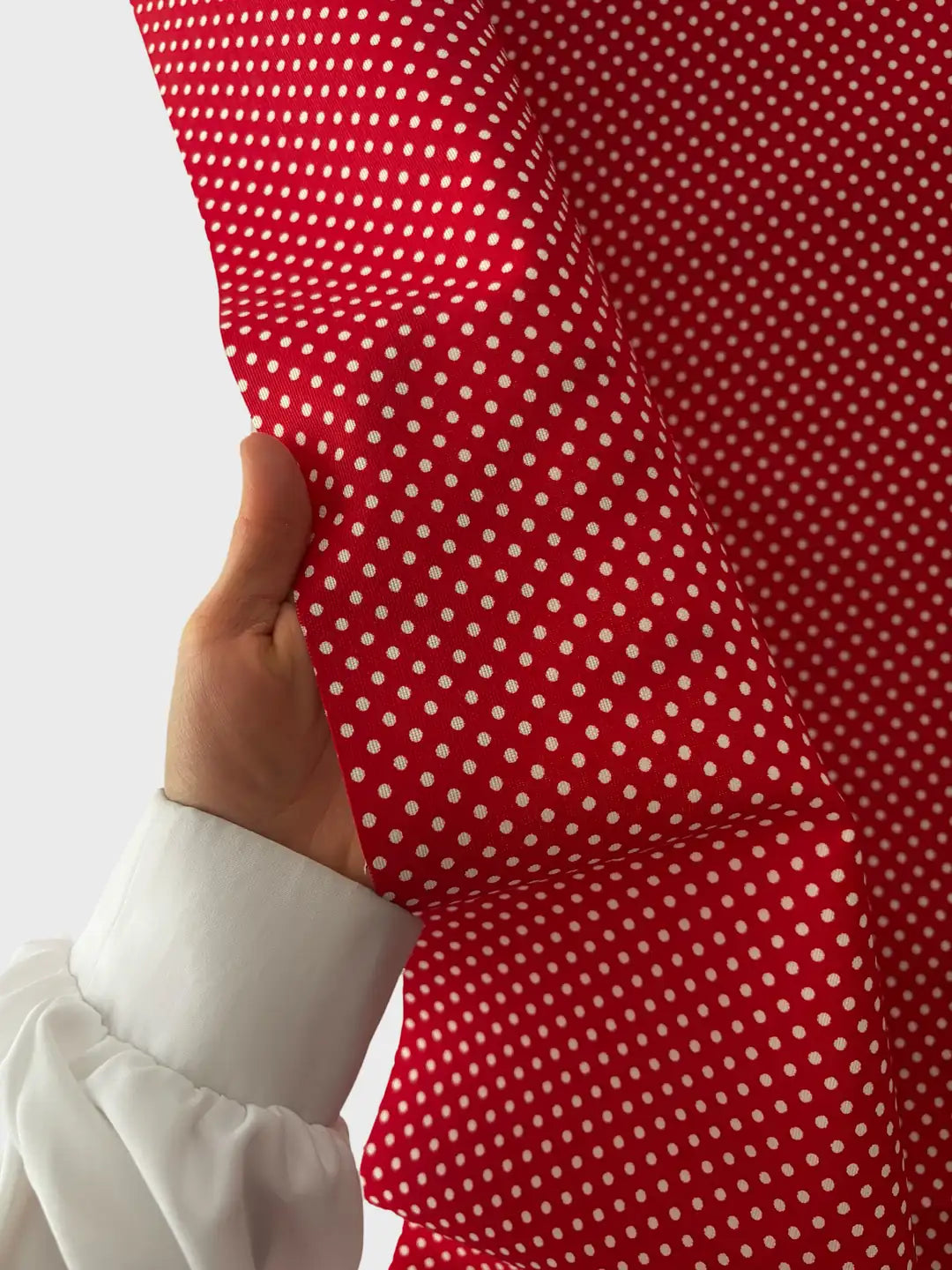 Duck Fabric - Red Polka Dot