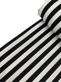 Duck Fabric - Black Striped