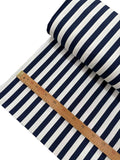 Duck Fabric - Navy Blue Striped