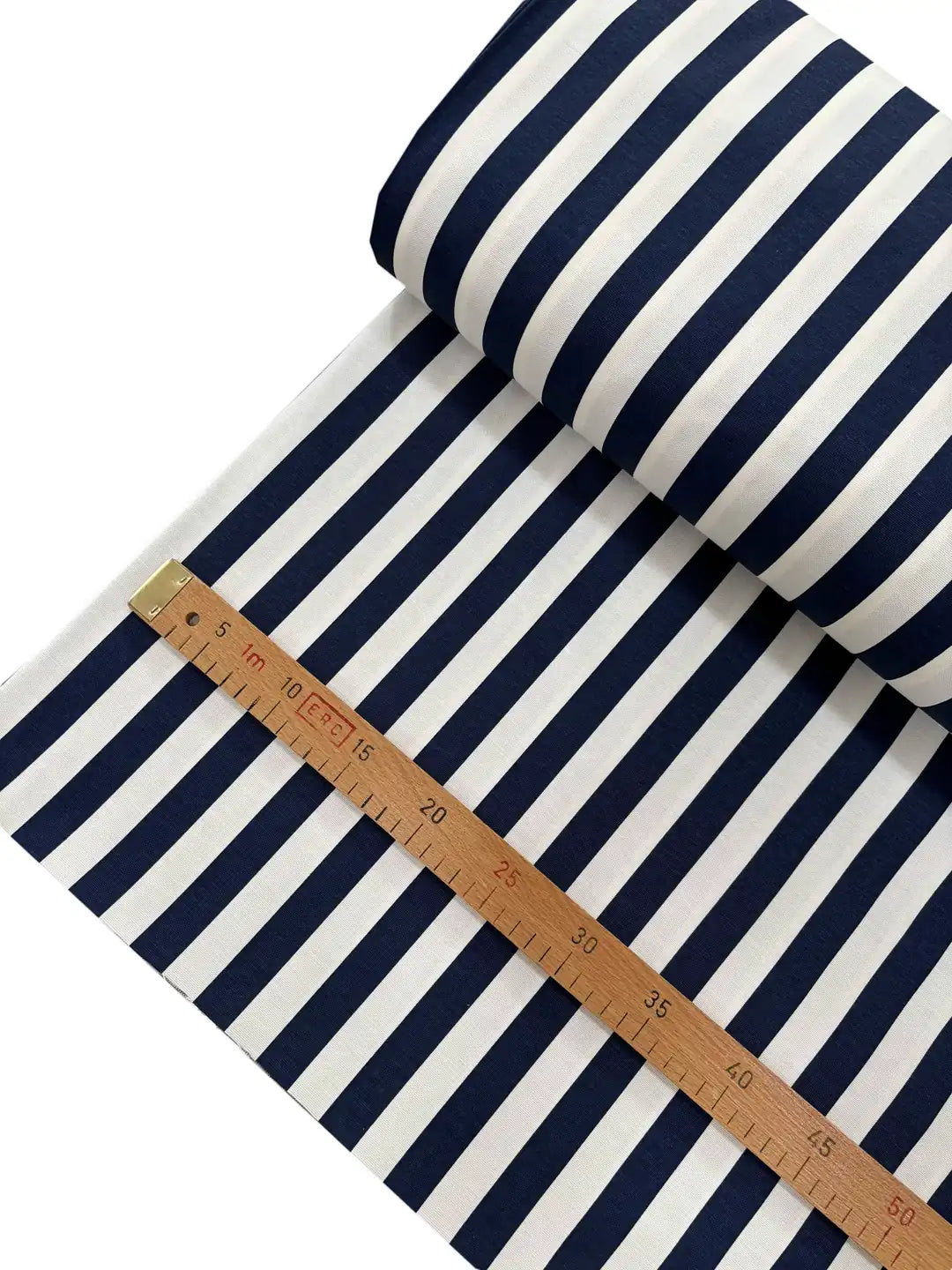 Duck Fabric - Navy Blue Striped
