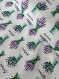 Duck Fabric - Lavender Floral Pattern