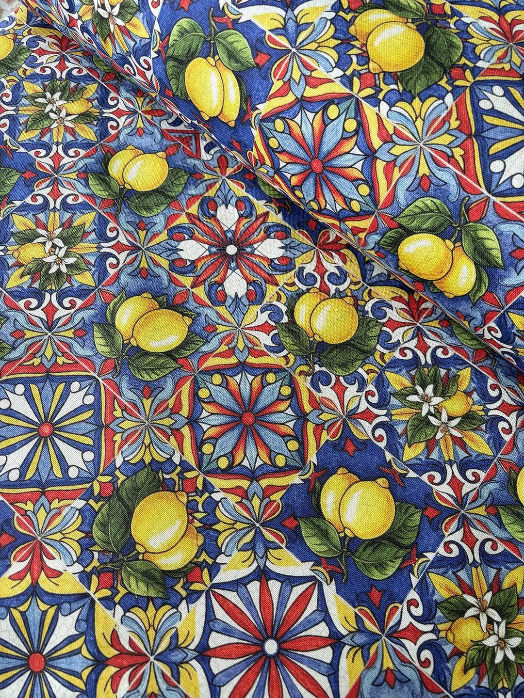 Duck Fabric - Lemon Print