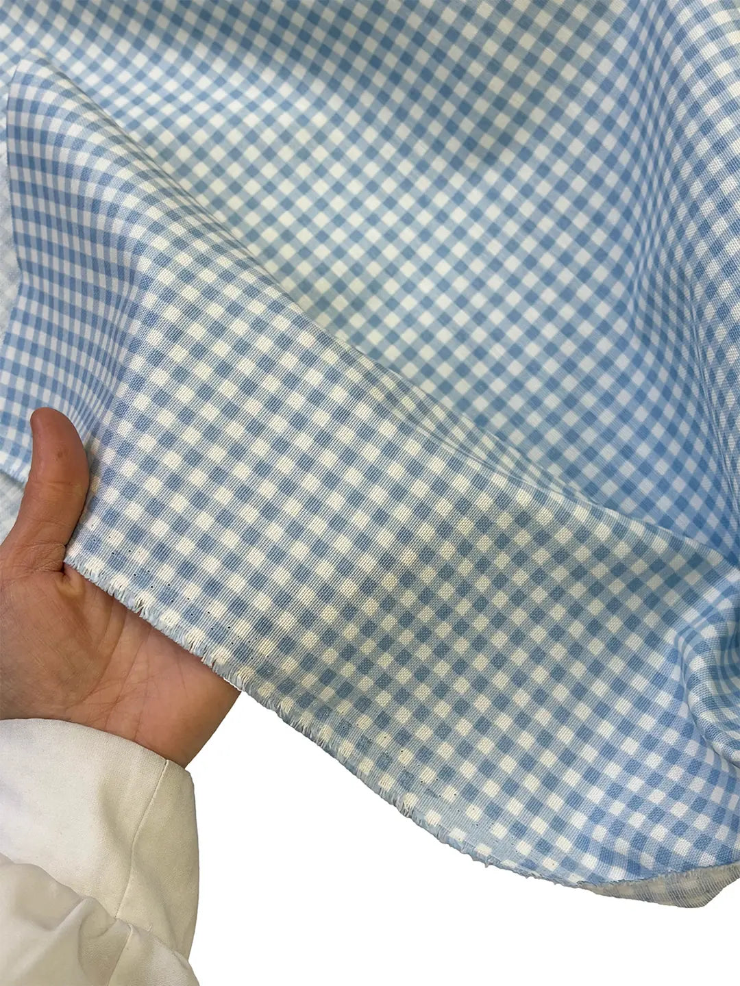Duck Fabric - Blue Gingham