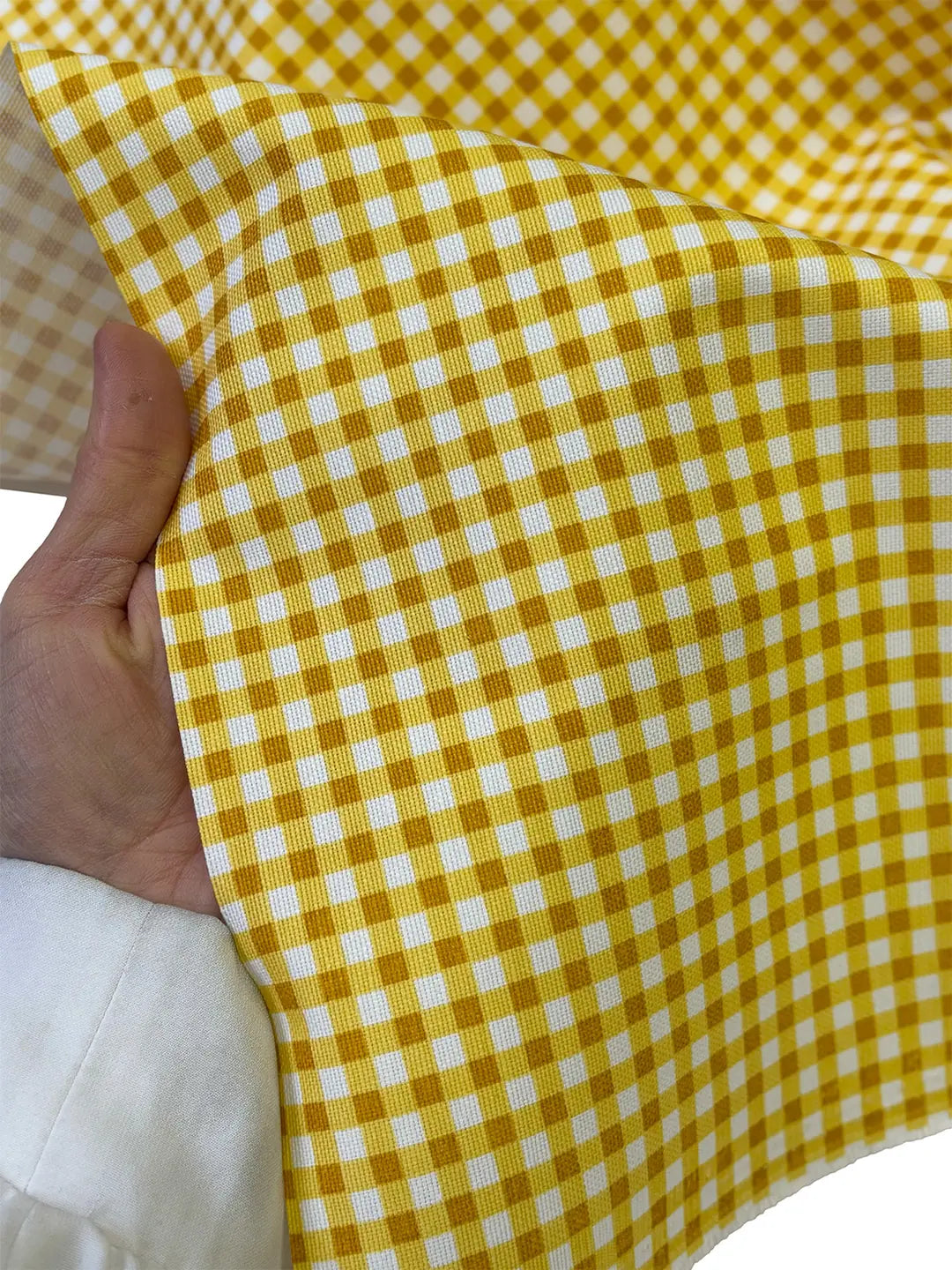 Duck Fabric - Yellow Gingham