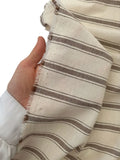 94" Wide 100% Cotton Double Stripe Fabric - Natural/Mink
