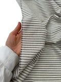 94" Wide 100% Cotton Fine Striped Fabric - Grey