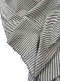 94" Wide 100% Cotton Fine Striped Fabric - Navy Blue