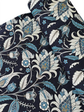 100% Cotton Navy Blue Ethnic Print Canvas Fabric