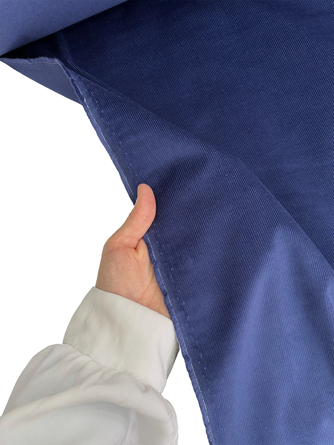 Cotton - Lycra Ribbed Corduroy Fabric Navy Blue