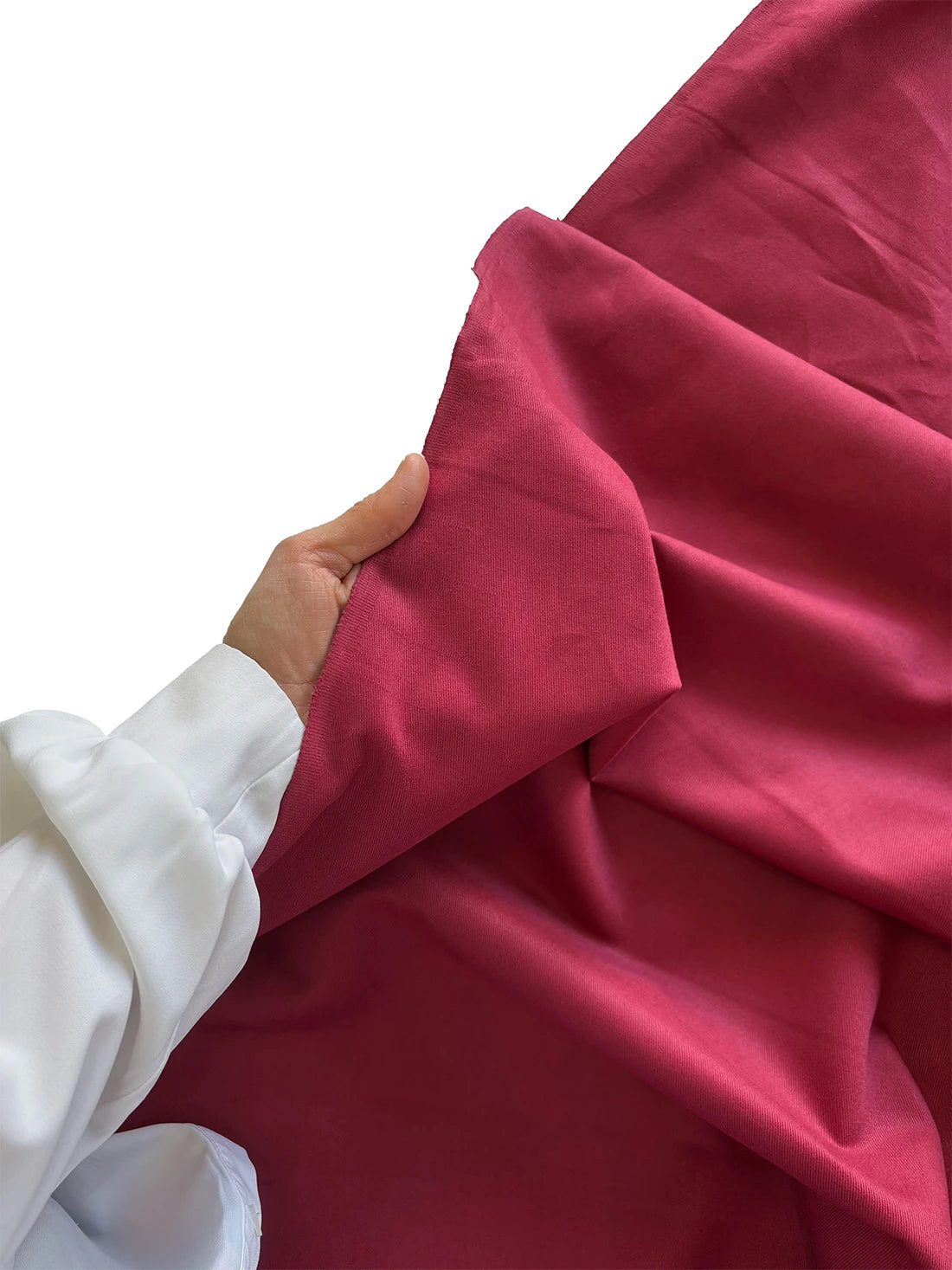 Fine 100% Cotton Gabardine Fabric - Burgundy