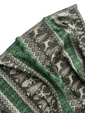 Jacquard Chanel Tweed Fabric Winter Tale Pattern - Green