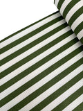 Duck Fabric - Green Striped