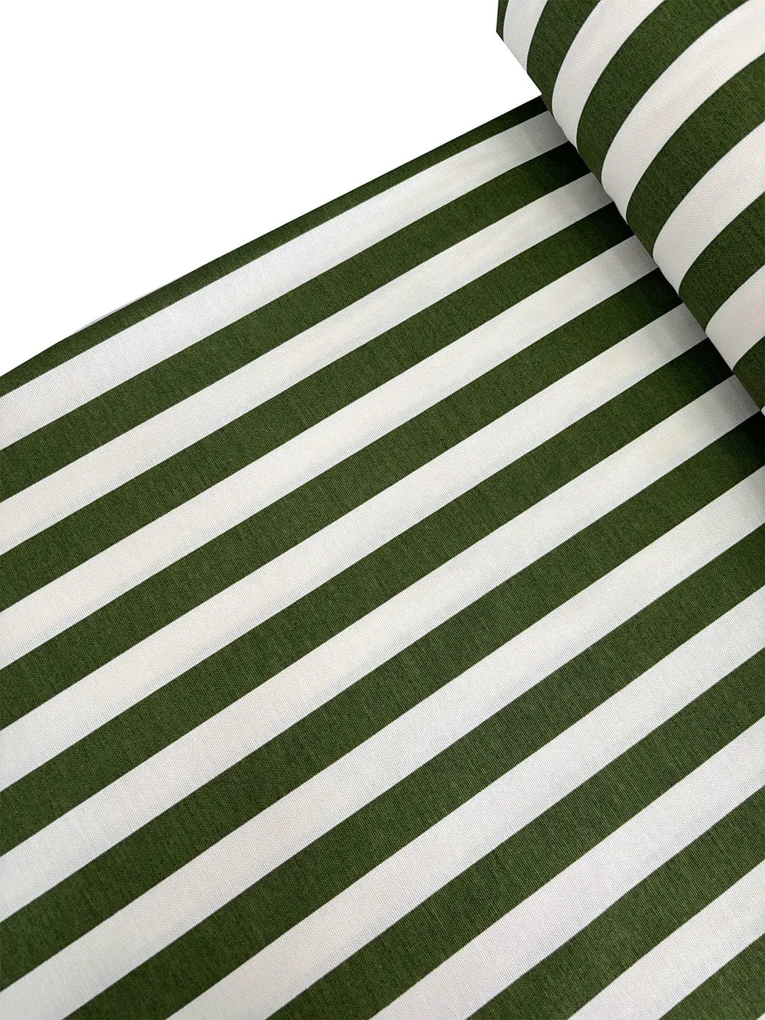 Duck Fabric - Green Striped