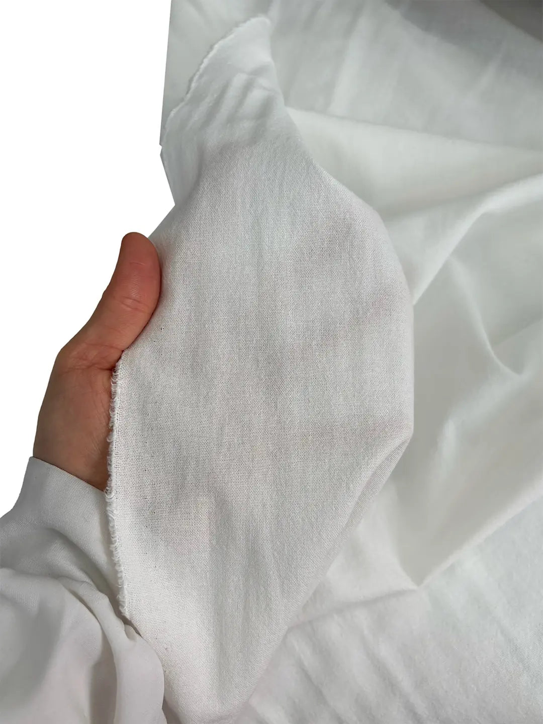 100% Cotton Raw Canvas-Weave Fabric - Off-White
