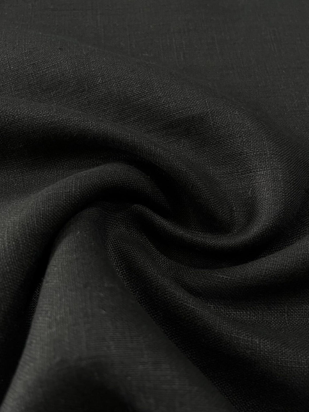 100% Linen Fabric in Black (125 GSM) - 57" wide, sold by the yard
