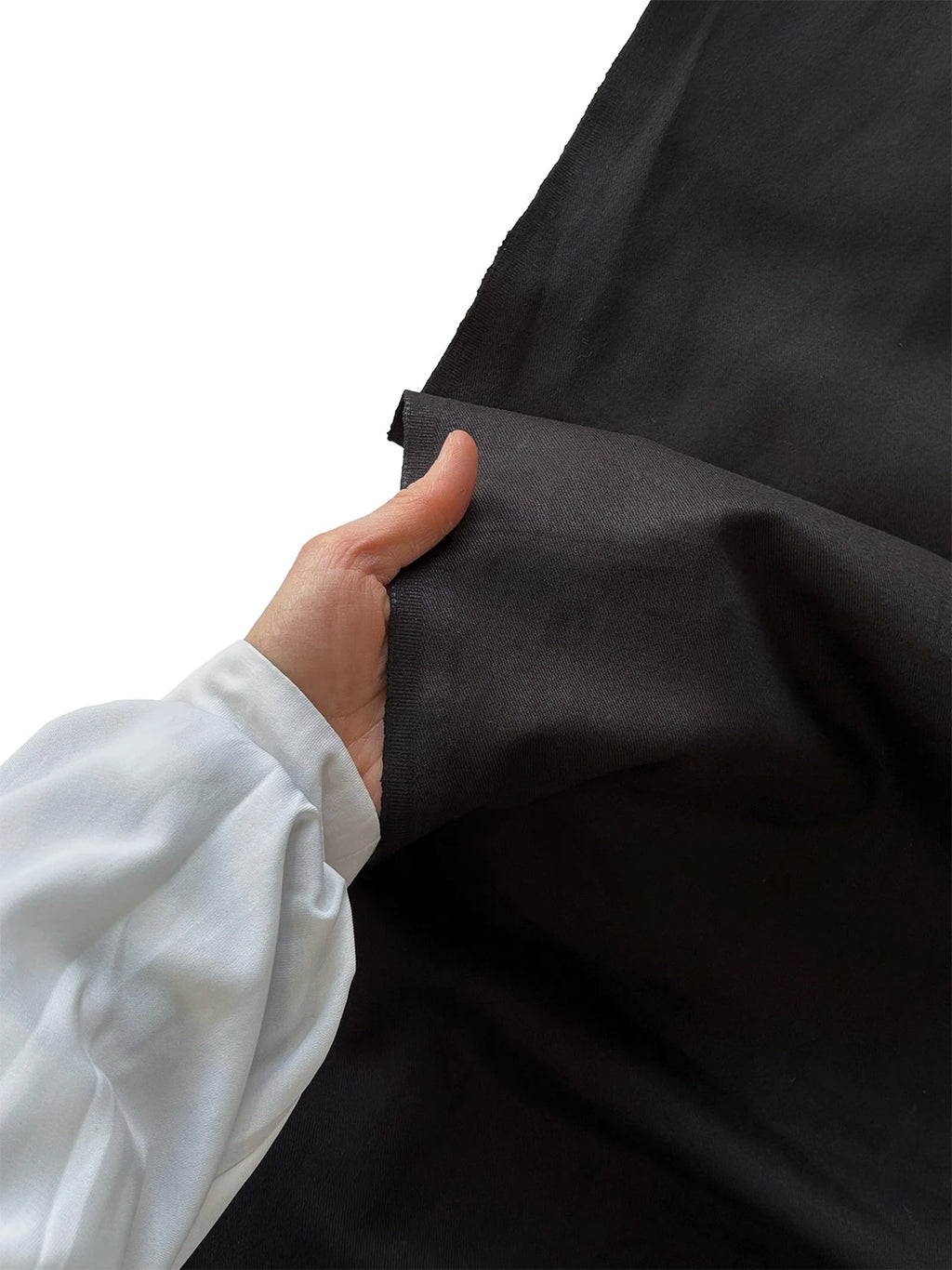 Fine 100% Cotton Gabardine Fabric - Black