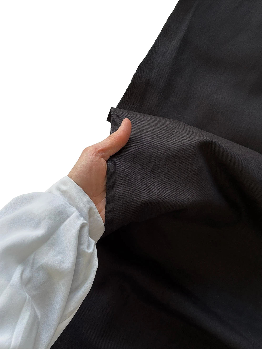 Fine 100% Cotton Gabardine Fabric - Black