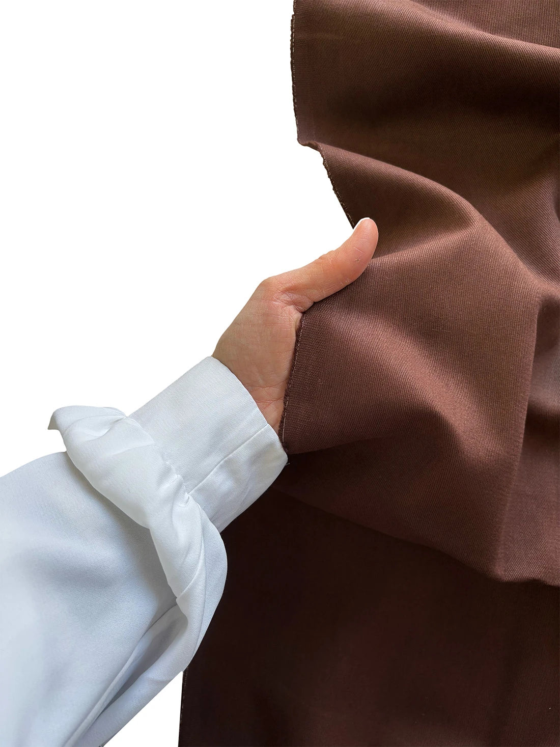Fine 100% Cotton Gabardine Fabric - Bitter Brown