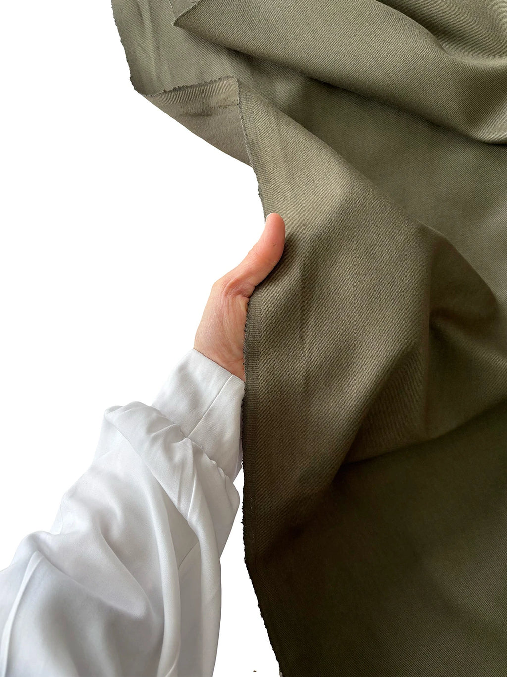 Fine 100% Cotton Gabardine Fabric - Khaki