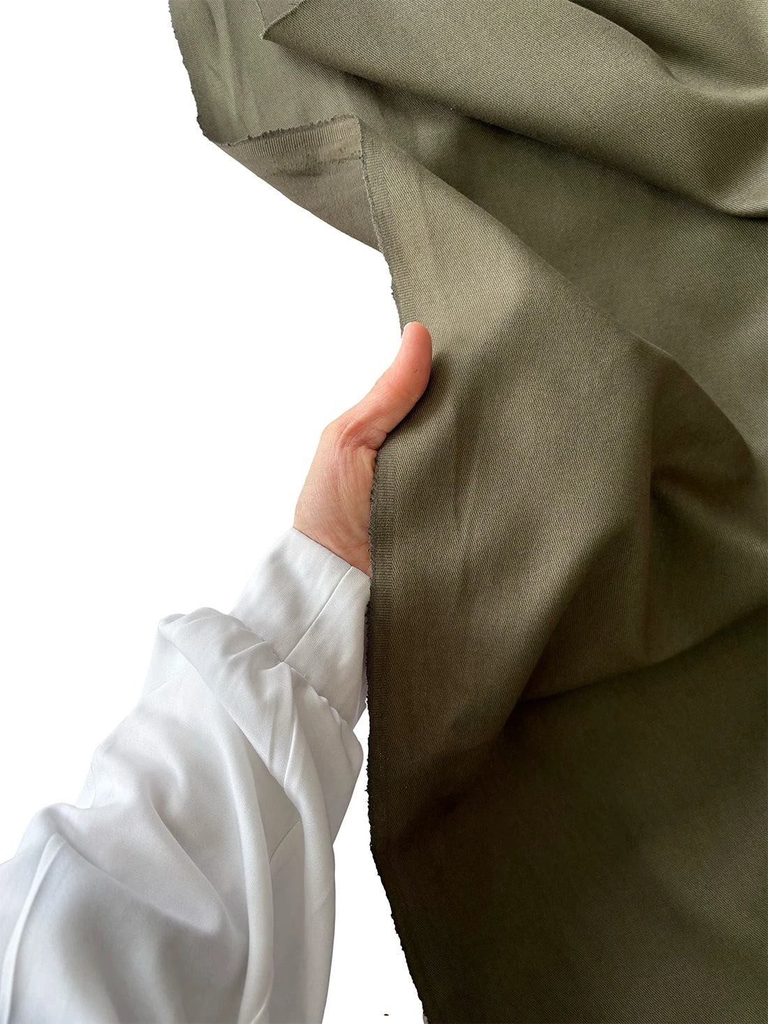 Fine 100% Cotton Gabardine Fabric - Khaki