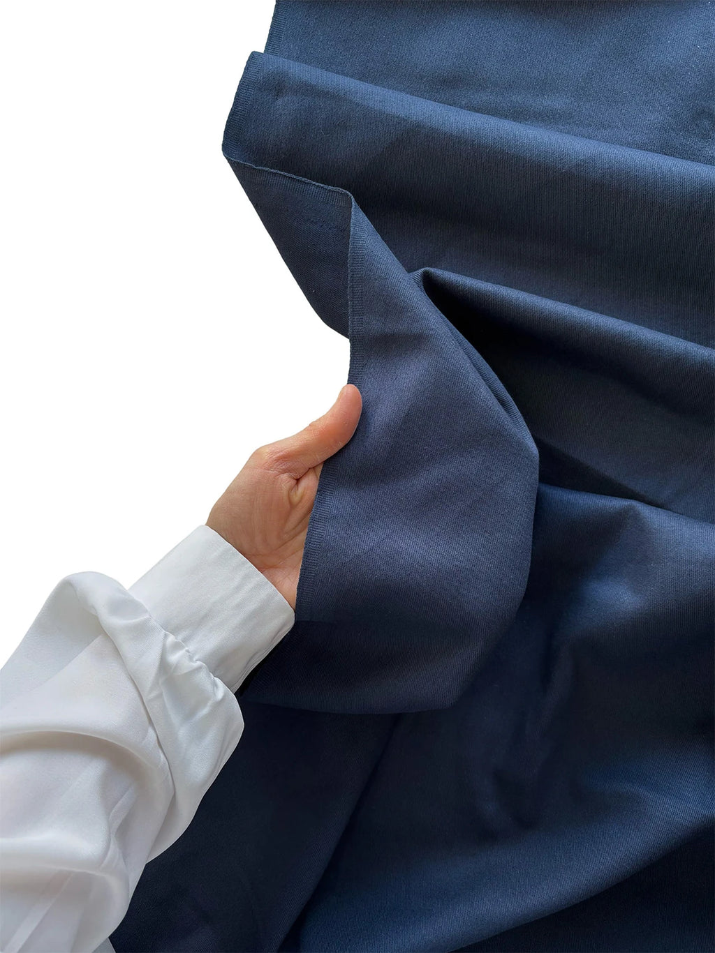 Fine 100% Cotton Gabardine Fabric - Navy Blue