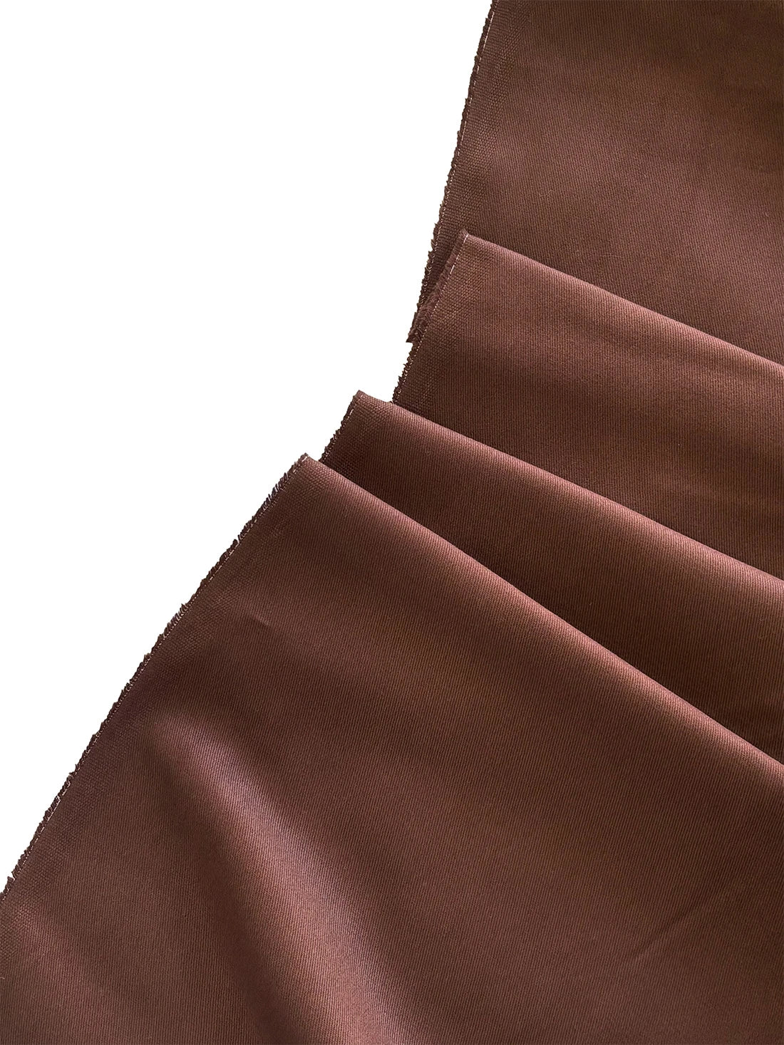 Fine 100% Cotton Gabardine Fabric - Bitter Brown