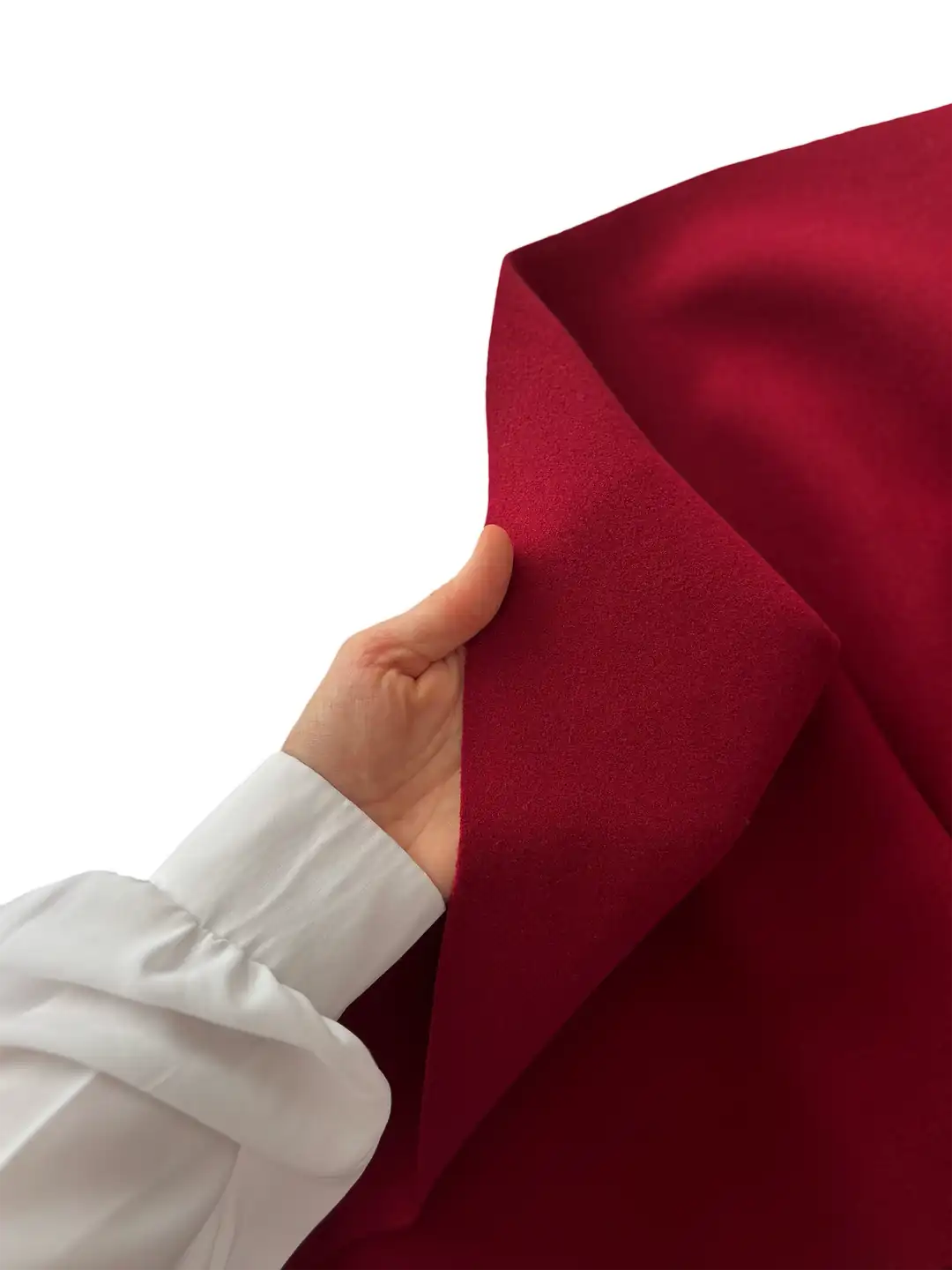 Imported Cashmere Coating Fabric - Burgundy